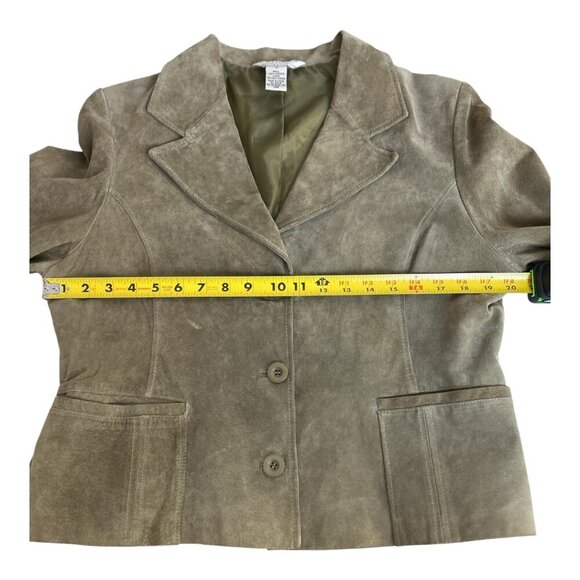 John Paul Richard Women's 100% Leather Jacket Taupe Trendy Winter Color Size 14 - Picture 6 of 10